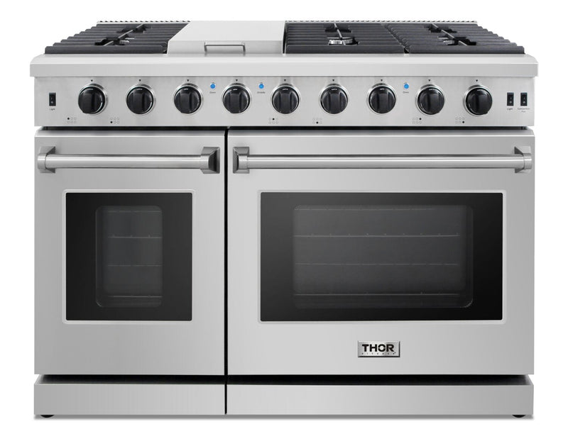 Thor Kitchen 6.8 Cu. Ft. Six-Burner Professional Gas Range – LRG4807U-SS | Cuisinière professionnelle à gaz Thor Kitchen de 6,8 pi³ à six brûleurs – LRG4807U-SS | LRG4807S