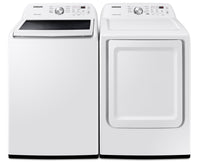 Samsung 5 Cu. Ft. Top-Load Washer and 7.2 Cu. Ft. Electric Dryer - White | Laveuse à chargement par le haut de 5 pi³ et sécheuse électrique de 7,2 pi³ de Samsung - blanches | SATL3205