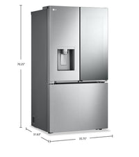 LG 26 Cu. Ft. Smart InstaView® Counter-Depth MAX™ Refrigerator - LRYKC2606S | Réfrigérateur LG de 26 pi³ de profondeur comptoir MAXMC avec hublot Smart InstaViewMD - LRYKC2606S | LRYKC26S