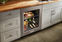 KitchenAid 5.2 Cu. Ft. Right-Opening Under-Counter Refrigerator - KURR314KSS | Réfrigérateur sous le comptoir KitchenAid de 5,2 pi³ avec ouverture vers la droite - KURR314KSS | KURR314S