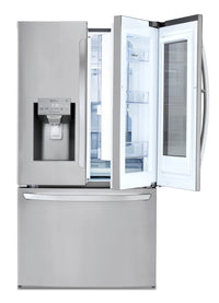 LG 28 Cu. Ft. French-Door Refrigerator with InstaView™ Door-in-Door® - LFXS28596S - Refrigerator in Smudge Resistant Stainless Steel