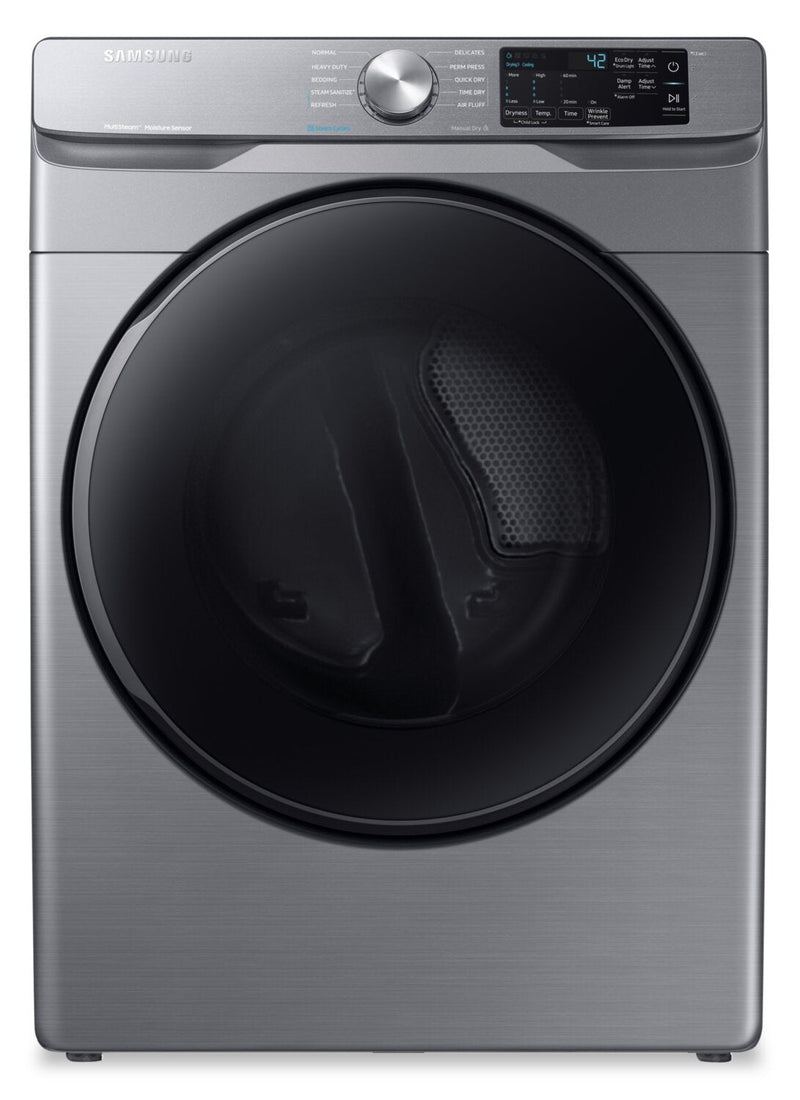 Samsung 7.5 Cu. Ft. Electric Dryer with Steam Sanitize+ - DVE45T6100P/AC - Dryer in Platinum