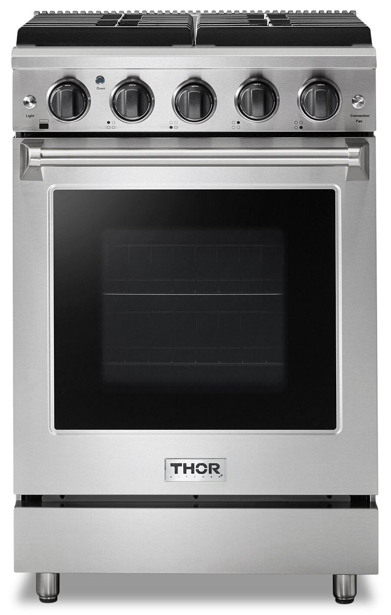 Thor Kitchen 24" 3.7 Cu. Ft. Freestanding Gas Range - LRG2401  | Cuisinière amovible à gaz 24 po Thor Kitchen de 3,7 pi³ - LRG2401  | LRG2401S
