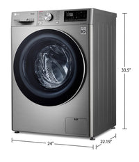 LG 2.6 Cu. Ft. All-In-One Front-Load Washer and Dryer - WM3555HVA | Laveuse/sécheuse tout-en-un LG à chargement frontal de 2,6 pi3 - WM3555HVA | WM3555HV