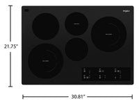 Whirlpool 30" Electric Ceramic Glass Cooktop - WCE97US0KB | Surface de cuisson électrique Whirlpool de 30 po en vitrocéramique - WCE97US0KB | WCE970KB