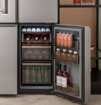 Café 27.4 Cu. Ft. Quad-Door Smart Refrigerator - CQE28DM5NS5 - Refrigerator in Platinum Glass 