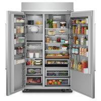 KitchenAid 30 Cu. Ft. Built-In Side-by-Side Refrigerator - KBSN708MPS | Réfrigérateur encastré KitchenAid de 30 pi³ à compartiments juxtaposés - KBSN708MPS | KBSN708S