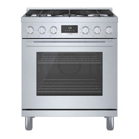 Bosch 800 Series 3.9 Cu. Ft. Dual Fuel Freestanding Range - HDS8055C | Cuisinière hybride amovible Bosch de série 800 - HDS8055C | HDS8055C