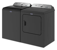 Maytag 5.4 Cu. Ft. Pet Pro Top-Load Washer and 7 Cu. Ft. Gas Dryer - Volcano Black | Laveuse Pet Pro à chargement par le haut 5,4 pi³ et sécheuse à gaz 7 pi³ de Maytag – noir volcan | MATL65BG