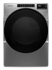 Whirlpool 5.8 Cu. Ft. Front-Load Washer and 7.4 Cu. Ft. Electric Dryer - Chrome Shadow | Laveuse à chargement frontal de 5,8 pi³ et sécheuse électrique de 7,4 pi³ de Whirlpool - grises | WHFL665C