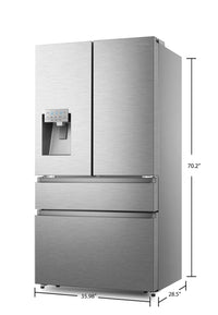 Hisense 19.8 Cu. Ft. French-Door Refrigerator - RF200D4CSE | Réfrigérateur Hisense de 19,8 pi³ à portes françaises - RF200D4CSE | RF200D4C