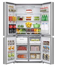 Hisense 21.5 Cu. Ft. Counter-Depth Four-Door Refrigerator - RQ22N6ASD | Réfrigérateur Hisense de 21,5 pi³ de profondeur comptoir à quatre portes - RQ22N6ASD | RQ22N6AS