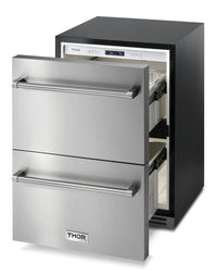 Thor Kitchen 5.4 Cu. Ft. Indoor/Outdoor Refrigerator Drawer - TRF24U | Réfrigérateur-tiroir Thor Kitchen de 5,4 pi3 pour l’intérieur et l'extérieur - TRF24U | TRF24UCS