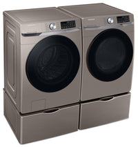 Samsung 5.2 Cu. Ft. Front-Load Washer and 7.5 Cu. Ft. Electric Dryer - Champagne | Laveuse à chargement frontal 5,2 pi³ et sécheuse électrique 7,5 pi³ de Samsung - champagne | SAFL630C