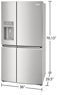 Frigidaire Gallery 21.5 Cu. Ft. Counter-Depth 4-Door Refrigerator - GRQC2255BF | Réfrigérateur 4 portes Frigidaire Gallery de 21,5 pi³ de profondeur comptoir - GRQC2255BF | GRQC2255