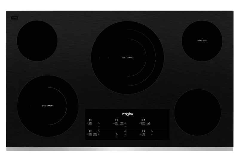 Whirlpool 36" Electric Ceramic Glass Cooktop - WCE97US6KS | Surface de cuisson électrique Whirlpool de 36 po en vitrocéramique - WCE97US6KS | WCE976KS
