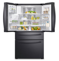 Samsung 28 Cu. Ft. 4-Door French-Door Refrigerator with Family Hub™ - RF28R7551SG/AC - Refrigerator in Black Stainless Steel 