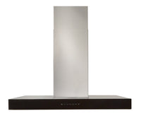 Venmar Ispira 36" Chimney Range Hood - WCB3I36SBB - Range Hood in Stainless Steel with Black Glass