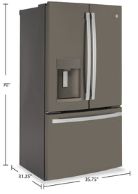 GE 22.1 Cu. Ft. Counter-Depth French-Door Refrigerator - GYE22GMNES | Réfrigérateur GE de 22,1 pi³ à portes françaises de profondeur comptoir - GYE22GMNES | GYE22GES