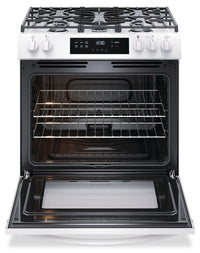 Frigidaire 5.1 Cu. Ft. Front-Control Gas Range with Quick Boil - FCFG3062AW | Cuisinière à gaz Frigidaire de 5,1 pi3 avec commandes à l’avant et ébullition rapide - FCFG3062AW | FCFG306W