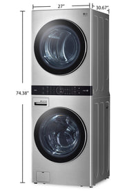 LG STUDIO WashTower™ with 5.8 Cu. Ft. Washer and 7.4 Cu. Ft. Dryer - WSEX200HNA | Tour de lavage WashTowerMC de LG STUDIO avec laveuse de 5.8 pi3 et sécheuse de 7,4 pi3 - WSEX200HNA | WSEX200H
