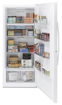 GE 21.3 Cu. Ft. Upright Freezer - FUF21DLRWW | Congélateur vertical GE de 21,3 pi3 - FUF21DLRWW | FUF21DLW