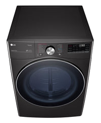 LG 7.4 Cu. Ft. Gas Dryer with AI Sensor Dry - DLGX4201B | Sécheuse à gaz LG de 7,4 pi3 avec séchage par capteur IA - DLGX4201B | DLGX4201