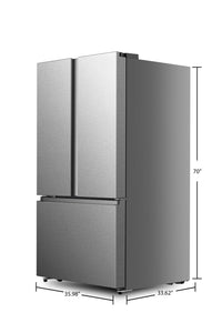 Hisense 26.6 Cu. Ft. French-Door Refrigerator - RF266C3FSE | Réfrigérateur Hisense de 26,6 pi³ à portes françaises - RF266C3FSE | RF266C3S