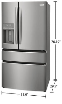 Frigidaire Gallery 21.5 Cu. Ft. 4-Door French-Door Refrigerator - GRMC2273CF | Réfrigérateur 4 portes Frigidaire Gallery de 21,5 pi3 à portes françaises - GRMC2273CF | GRMC227F