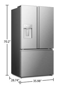 Hisense 22.4 Cu. Ft. Counter-Depth French-Door Refrigerator - RF225C3CSEI | Réfrigérateur Hisense de 22,4 pi³ à portes françaises de profondeur comptoir - RF225C3CSEI | RF22C3CS