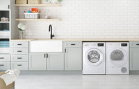 Bosch 300 Series 2.2 Cu. Ft. Front-Load Washer and 4 Cu. Ft. Condensation Dryer  | Laveuse à chargement frontal 2,2 pi³ et sécheuse par condensation de 4 pi³ de série 300 de Bosch  | BHFL300W
