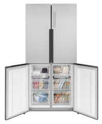 Haier 16.4 Cu. Ft. Quad-Door Refrigerator - QHE16HYPFS | Réfrigérateur à 4 portes Haier de 16,4 pi³ - QHE16HYPFS | QHE16HYS