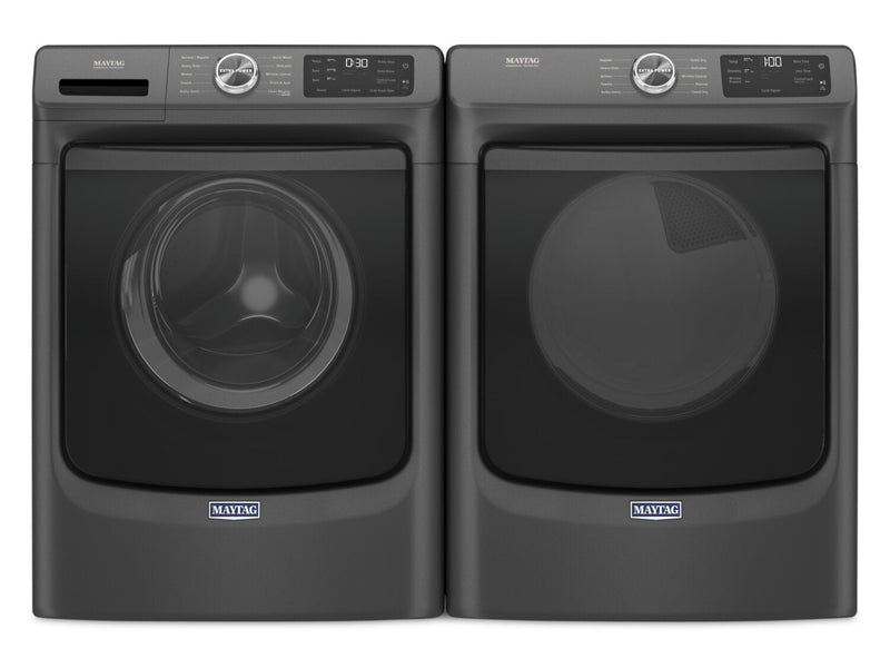 Maytag 5.2 Cu. Ft. Front-Load Washer and 7.3 Cu. Ft. Gas Dryer with Extra Power | Laveuse à chargement frontal de 5,2 pi³ et sécheuse à gaz de 7,3 pi³ avec Extra Power de Maytag | MAFL56BG