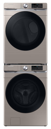 Samsung 5.2 Cu. Ft. Front-Load Washer and 7.5 Cu. Ft. Electric Dryer - Champagne | Laveuse à chargement frontal 5,2 pi³ et sécheuse électrique 7,5 pi³ de Samsung - champagne | SAFL630C