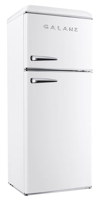Galanz 12 Cu. Ft. Top-Freezer Retro Refrigerator - GLR12TWEEFR | Réfrigérateur rétro Galanz de 12 pi3 à congélateur supérieur - GLR12TWEEFR | GLR12TMW