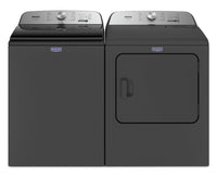 Maytag 5.4 Cu. Ft. Pet Pro Top-Load Washer and 7 Cu. Ft. Electric Dryer - Volcano Black | Laveuse Pet Pro à chargement par le haut 5,4 pi³ et sécheuse électrique 7 pi³ de Maytag – noir volcan | MATL650B