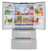 LG 23 Cu. Ft. Counter-Depth 4-Door French-Door Refrigerator with Internal Water Dispenser - LMWC23626S | Réfrigérateur LG de 23 pi³ à 4 portes françaises de profondeur comptoir avec distributeur d'eau interne - LMWC23626S | LMWC236S