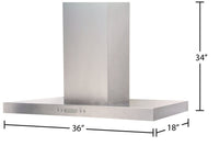 Venmar 36" Jazz VJ706 Island Range Hood - VJ70636SS | Hotte îlot Venmar Jazz VJ706 de 36 po - VJ70636SS | VJ70636SS