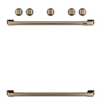 Café Knob and Handle Kit for Freestanding Range in Brushed Bronze - CXFSGHKPMBZ | Trousse de poignées et boutons Café bronze brossé pour cuisinière amovible - CXFSGHKPMBZ | CXFSGHBZ