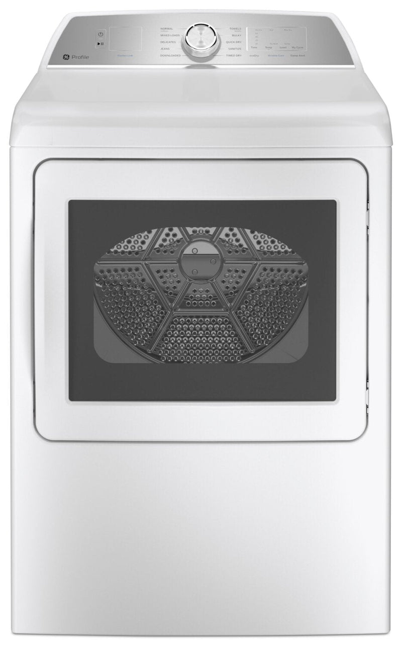 GE Profile 7.4 Cu. Ft. Electric Dryer with Built-In Wi-Fi - PTD60EBMRWS | Sécheuse électrique GE Profile de 7,4 pi³ avec Wi-Fi intégré - PTD60EBMRWS | PTD60EWS