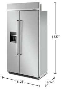 KitchenAid 25.1 Cu. Ft. Built-In Side-by-Side Refrigerator - KBSD702MPS | Réfrigérateur encastré KitchenAid de 25,1 pi³ à compartiments juxtaposés - KBSD702MPS | KBSD702S