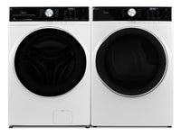 Midea 5.2 Cu. Ft. Washer and 8 Cu. Ft. Electric Dryer with Stacking Kit - White | Laveuse de 5,2 pi³ et sécheuse électrique de 8 pi³ Midea avec ensemble de superposition | MITL52WP