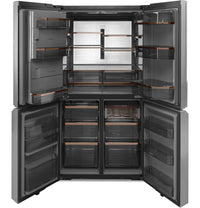 Café 27.4 Cu. Ft. Quad-Door Smart Refrigerator - CQE28DM5NS5 - Refrigerator in Platinum Glass 