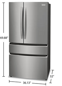 Frigidaire Gallery 22.1 Cu. Ft. 4-Door French-Door Refrigerator - GRMG2272CF | Réfrigérateur 4 portes Frigidaire Gallery de 22,1 pi3 à portes françaises - GRMG2272CF | GRMG227F
