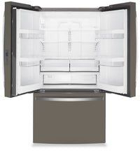 GE 23.1 Cu. Ft. Counter-Depth French-Door Refrigerator - GWE23GMNES  | Réfrigérateur GE de 23,1 pi³ à portes françaises de profondeur comptoir - GWE23GMNES  | GWE23GES