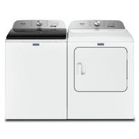 Maytag 5.4 Cu. Ft. Pet Pro Top-Load Washer and 7 Cu. Ft. Gas Dryer - White | Laveuse Pet Pro à chargement par le haut de 5,4 pi3 et sécheuse à gaz de 7 pi3 de Maytag – blanches | MATL65WG
