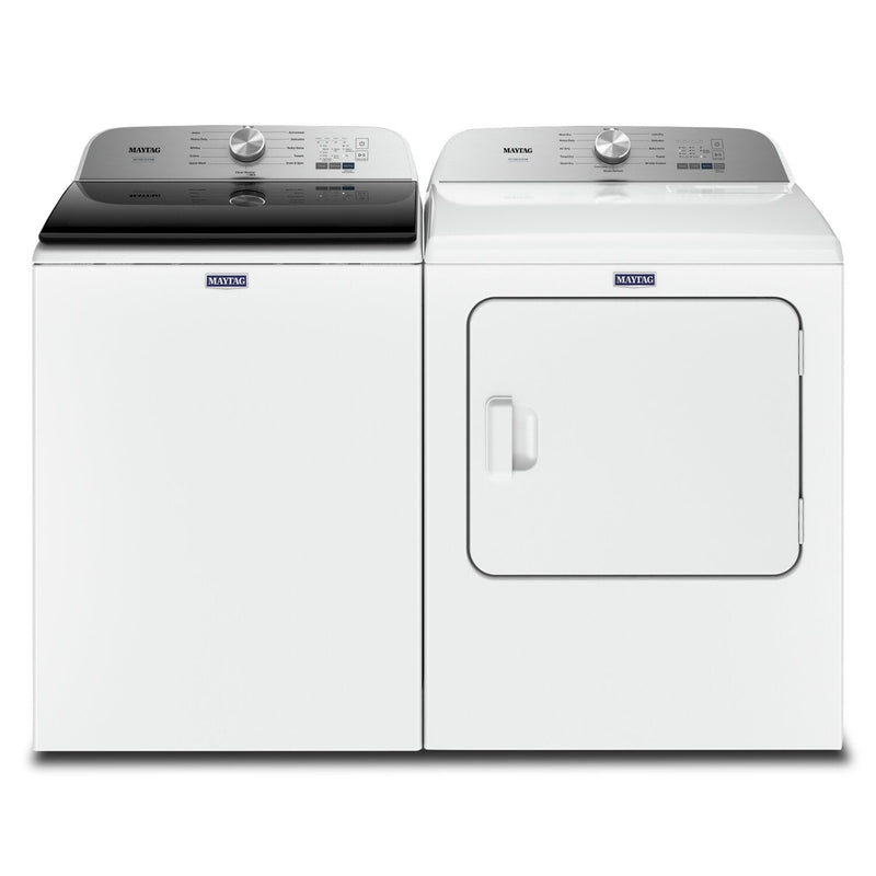 Maytag 5.4 Cu. Ft. Pet Pro Top-Load Washer and 7 Cu. Ft. Gas Dryer - White | Laveuse Pet Pro à chargement par le haut de 5,4 pi3 et sécheuse à gaz de 7 pi3 de Maytag – blanches | MATL65WG