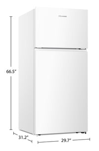 Hisense 18 Cu. Ft. Top-Freezer Refrigerator - RT18N6AWD | Réfrigérateur Hisense de 18 pi3 à congélateur supérieur - RT18N6AWD | RT18N6AW