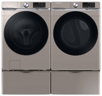 Samsung 5.2 Cu. Ft. Front-Load Washer and 7.5 Cu. Ft. Electric Dryer - Champagne | Laveuse à chargement frontal 5,2 pi³ et sécheuse électrique 7,5 pi³ de Samsung - champagne | SAFL630C