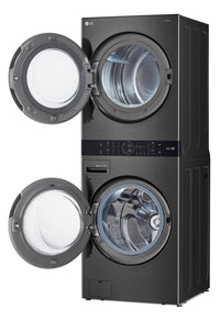 LG WashTower™ with 5.2 Cu. Ft. Washer and 7.4 Cu. Ft. Gas Dryer - WKGX201HBA | Tour de lavage WashTowerMC de LG avec laveuse de 5,2 pi³ et sécheuse à gaz de 7,4 pi³ - WKGX201HBA | WKGX201H